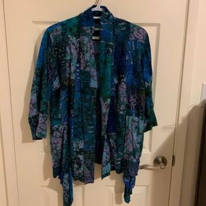 Teal/blue Blue Sky Lotus jacket